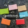 Unisex designernyckelpåse Modeväska nyckelringar i läder Miniplånböcker Mynt Kreditkortshållare 14 färger epacket