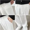 Men's Pants Men Suit Solid Full Baggy Casual Wide Leg Trousers Khaki Black White Straight Bottoms Streetwear Oversize Clothing 5XL 221117