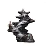 Lampes de parfum brûleur d'encens de montagne Statue cascade reflux fumée fontaine Encensoir brûleurs BG50IB