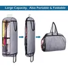 Depolama torbaları Asılı giysi çantası büyük kapasiteli dolap giysileri kancalarla hareket eden hareket