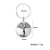 Life Tree Pendant Keychain rostfritt stål Keychains Keyring Thanksgiving Mother's Day Gift Key Chain