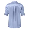 Camisas casuales para hombres hombres para hombres moda moda satin seda de moda sólida color sólido luz delgada transpirable manga larga blusa química