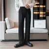 Men's Pants Men Suit Solid Full Baggy Casual Wide Leg Trousers Khaki Black White Straight Bottoms Streetwear Oversize Clothing 5XL 221117