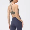 Alo yoga sujetador de bray femenino reunido chaleco cruzado a prueba de choque de chaleco de fitness de fitness sujetador deportivo