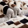 Одеяло мягкое теплый взвешен для кроватей зимние двойные слои Пушистые изделия из искусственного меха.
