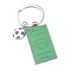 Collectable Creative soccer field keychain soccer player pendant World Cup fan souvenir gift with laser logo