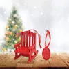 Christmas in Heaven Memorial Ornament Mini Wooden Rocking Chair com decoração de casa significativa para decoração para decoração de Natal