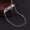 Keychains IJL0170 Rostfritt stål Högkvalitativ tunn skivkedja Graverad Keepsake Armband Memorial Souvenirsmycken