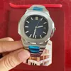 Herrklockor Automatiska mekaniska lyxvarumärken Watch 40mm Back Transparent Blue Dial 5711 PPF 3KF 2813 Sport Waterproof Y1B3