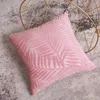Kuddbladskurna plyschtäcke 45 45 cm rosa grön mjuk sammet hembil mysig dekorativ s för lyx soffa