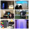 360 graden opblaasbare LED PhotoBooth-behuizing met gratis aangepaste LOGO 360 photo booth-achtergrond