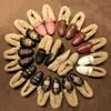 Merk Designer casual schoenen heren dames luxe lederen fluwelen schoen Leer en bont loafer flats meisje dames vele stijlen 34-46