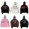 Męskie kurtki Rhine Butterfly Sketon Hoodie Y2K Full Zip Up Bluies Of Face Graphic Skull Aesthetic Goth Hood Bluza Juć 1117H229107858