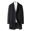 Designer men's wool overcoat long trench coat in new fashion trend for autumn/Winter 2022 M-3XL