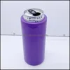 Bicchieri Fai Da Te Sublimazione Di Calore Tumbler Skinny 12Oz Bottiglia Di Acqua Di Birra Acciaio Inossidabile Vacuum Insated Can Cooler Thermos Tazze Goccia Deli Dh7Bo