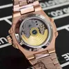 Uomo 5164a Classico Superclone meccanico automatico Orologi Sapphire Multiple Aquanauts Fuso orario Trasparente Oro rosa Fase lunare Nero Blu VH2Q