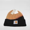 Kvinnors designers skidåkning beanie hattar gradient hip hop caps ull kvinna mössa hösten vinter varm stickad hatt för damer