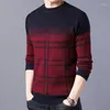 Suéteres masculinos moda masculino pulôver de inverno grosso jumpers fit slitwear suéter lã de lã outono coreano roupas casuais