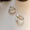 Foxanry Minimalist Rings for Women Fashion Creative Hollow Irregular Geometric Birthday Party Jewelry Gifts