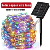 Gartendekorationen Solar String Fairy LED Lichter 200m Weihnachten Wasserdichte Outdoor Girlande Power Lampe für Dekoration 221116