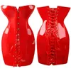 Sexy Skirt Women Sleeveless Red Black Pvc Leather Dress Latex Erotic Club Bandage Costumes Lace Up Strapless Sheath Hollow Out Y182759690