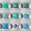 Pillow Merry Christmas Decorative Home Case Blue Covers Autumn Nordic40x40cm 50 50Modern Living Room Sofa Bed 45 Fall