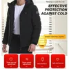Veste chauffante électrique à capuche pour homme, Parka d'hiver rechargeable, manteau chauffant, vêtement d'extérieur de ski thermique, surdimensionné 6XL, USB