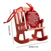 Christmas in Heaven Memorial Ornament Mini Wooden Rocking Chair com decoração de casa significativa para decoração para decoração de Natal