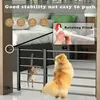 Cat Carriers Pet Dog Gate For Indoor And Outdoor Retractable Isolation Door Safety Enclosure NO Drilling Adjust Size Supplies