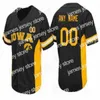 Baseball genäht Jersey Iowa Hawkeyes Black Menens Womens Jugendliche beliebige Name und jeder Nmber