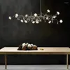 Chandeliers Postmodern LED Chandelier Dining Room Living Crystal Nordic Light Luxury G4 Lamp Holder Indoor