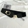 Belts Design Waist Seal Women Big Gold Buckle Belt Fashion Wide Elastic Waistbands Cummerbunds For Dress Coat Gift