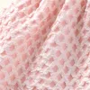 Flicka kl￤nningar sp￤dbarn s￶t prinsessan kl￤nning sommar bowknot dekor kort ￤rm v-ringning mesh pl￤d yta a-line f￶dd baby grils