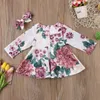 Girl Dresses Cute 2Pcs Toddler Kid Baby Girls Floral Dress Party Pageant Clothes Outfits 0-2Y