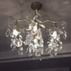 Ljuskronor American Led K9 Crystal Chandelier Living Room Restaurant Vila Arte El Lights Leaf för sovrumsbelysning AC90-260V