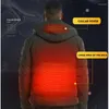 Veste chauffante électrique à capuche pour homme, Parka d'hiver rechargeable, manteau chauffant, vêtement d'extérieur de ski thermique, surdimensionné 6XL, USB