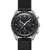 Biokeramische Moonswatch Quarz Chronograaf Herenmissie naar Saturn Nylon Mercury Horloge James Montre De Luxe Limited Edition Master
