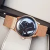 Нарученные часы Reef Tiger/RT 2022 Top Men Механические часы сетчатой ​​стальной полоса черная циферблата автоматические водонепроницаемые часы