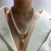 Necklace Earrings Set Luxury Handmade Simple Casual Big Simulated Pearl Beads Crystal Ball Pendant Beacelets Jewelry