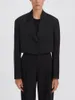 Women's Jackets Women Black Classic Blazer Single Button Loose Long Sleeve Simple 2022 Early Autumn Office Lady Short Suit Coats