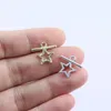 Charms Eruifa 20 stcs 15 mm ster goud/verzilverde bijen zink legering hanger sieraden diy ketting armband oorbellen 2 kleuren