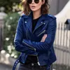 Women's Jackets Autumn Short Solid Revers Female Moto Biker Punk Women Cool Faux Leather Long Sleeve Zipper Equipped 221117