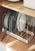 Pot Pan Organizador de armazenamento de cozinha de seca de rack utensílios de mesa acessórios de tabela de mesa de mesa prateleira de prateleira de prateleira de prateleira estendida de bandeja 22