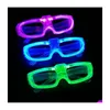 Party Favor Party Led Shutter Glow Cold Light Gafas Up Shades Flash Rave Luminous Christmas Favors Cheer Atmósfera Atrezzo Colorf D Dhp2N