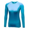 Camicie attive Foderato in pile Yoga Top sportivo femminile Abbigliamento da palestra Rashguard Intimo termico Canotta Collant da allenamento per donna Abbigliamento fitness