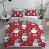 Set di biancheria da letto Set letto matrimoniale Natale Cartoon Gnome Copripiumino Camera da letto Tre pezzi Singolo Queen King Size Piumino deluxe 221116