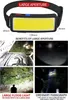 AlliLit COB Flood Headlights Outdoor Household Portable LED Headlight with Builtin 1200mah Battery USB Rechargeable Head Lamp 221117