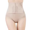 Damesjaberse vrouwen hoge taille buikcontrole slipjes haken gordel bulifter mesh body shaper p8db