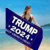 Schnell trocknende Bade- und Strandtücher aus Stoff, Präsident Trump-Handtuch, US-Flaggen-Druckmatte, Sanddecken für Reisen, Dusche, Schwimmen, DHL