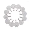 Anhänger Halsketten 12 PCs/Pack 304 Edelstahlmaterial Staffel -Zodiac -Schmuckzubehör